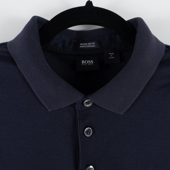 Hugo Boss Regular Fit Mercerised-Cotton Polo Shirt Men's Medium - Picture 3 of 6